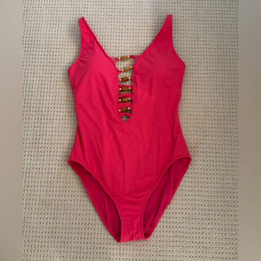 Brand New Bleu Rod Beattie Pink Paradise Swimsuit
